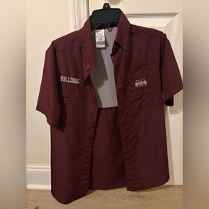 Pro Edge Maroon Mesh Shirt